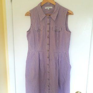 Birds of North America Purple Gingham Dress 12